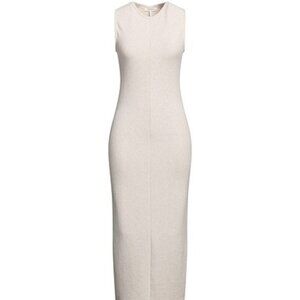 RAG & BONE Echo Rib Midi Tank Sheath Dress Heathered Ivory Sz XS